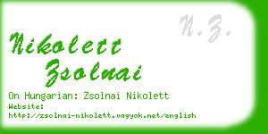 nikolett zsolnai business card